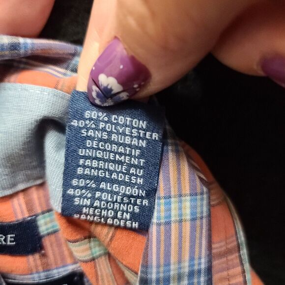 Chaps Mens Button Up Shirt Multi-Color Size XL Cotton Blend Easy Care Collar - Picture 7 of 12